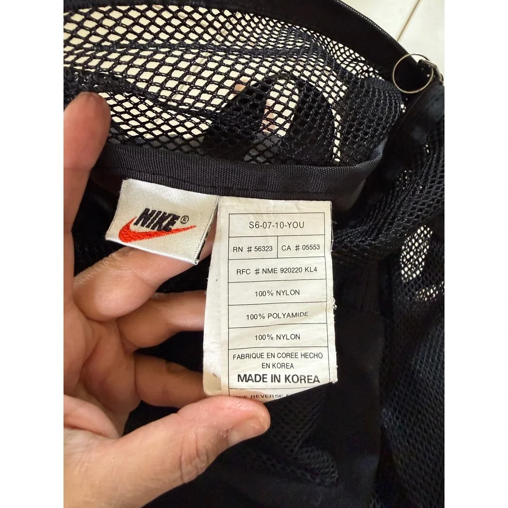 Vintage Nike Mesh Backpack Black Y2K Mini Backpack Sport Utility Bag‎